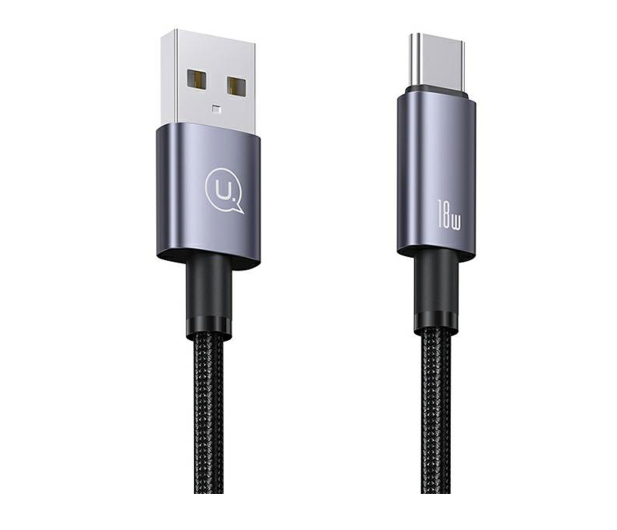 USAMS Kabel USB na USB-C 3A 1,2m Fast Charging stalowy - 1569068 - zdjęcie